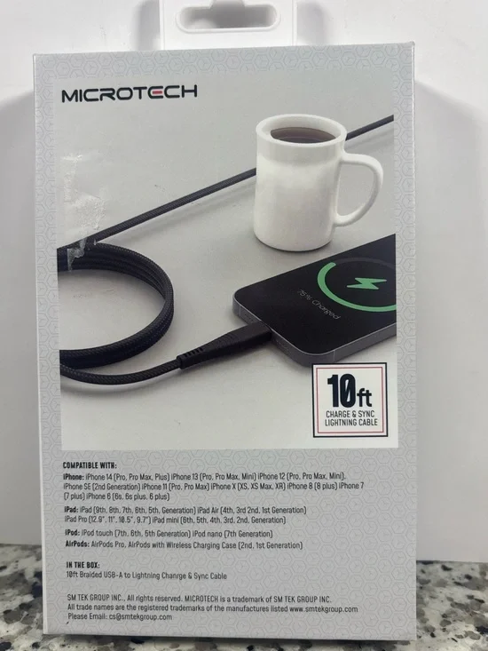 10ft Black Lightning Charge & Sync Cable - Picture 5 of 5